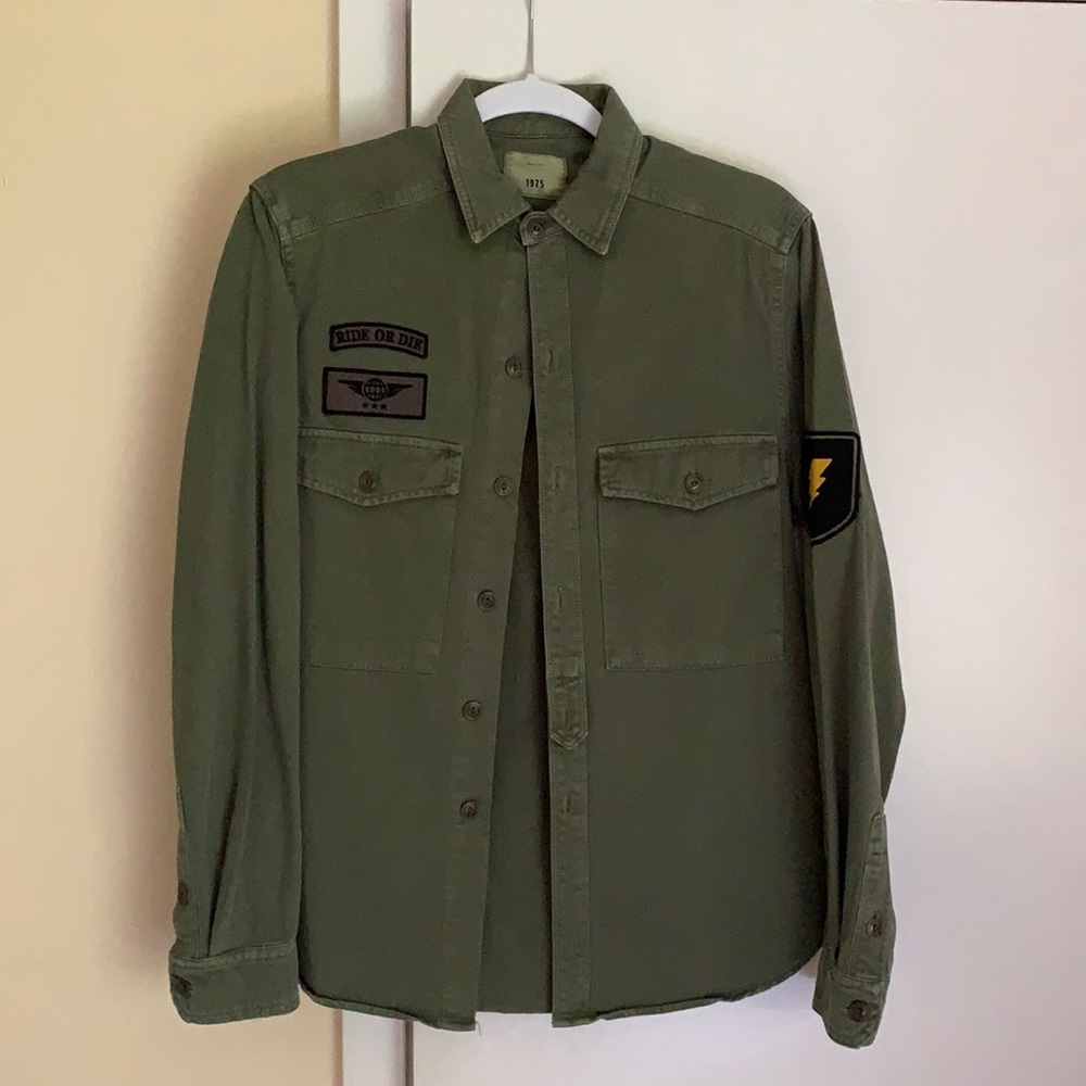 “1975” Military Green Flannel